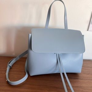 Mansur Garviel Mini Mini Lady Bag In Blue Gray Calfskin